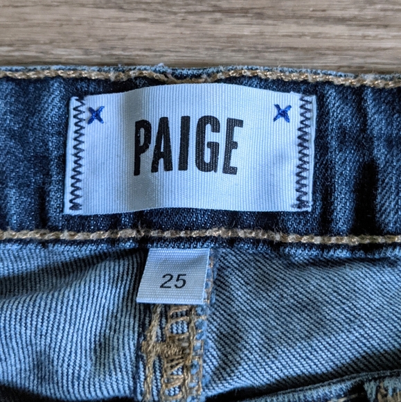 Paige Verdugo Ultra Skinny Distressed Knees Medium Wash Skinny Jean Size 25 - Picture 6 of 6